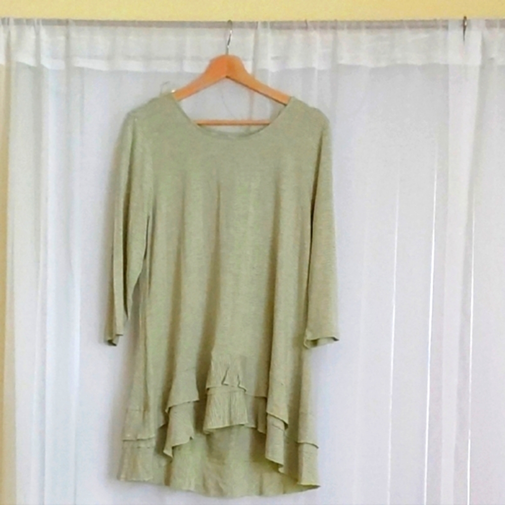 NWT Intro. Women's Striped Top - Green